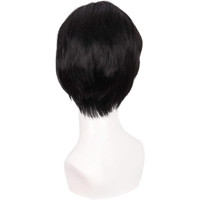 DILLARDS Men's Short Straight Cosplay Wig, Black - Image 2